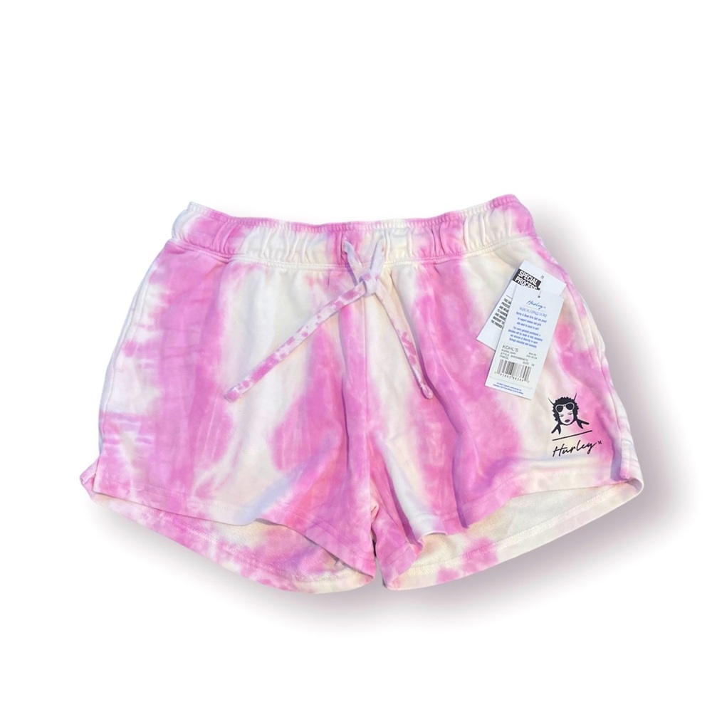 Light Pink and White Sweat Shorts | Medium | Hurley